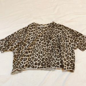 simple animal print crop top